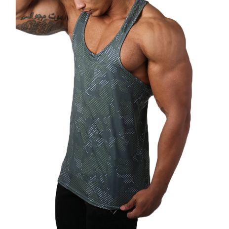Men's Muscle Stringer Tank Tops Athletic Workout Gym Fitness Vest T-Shirts