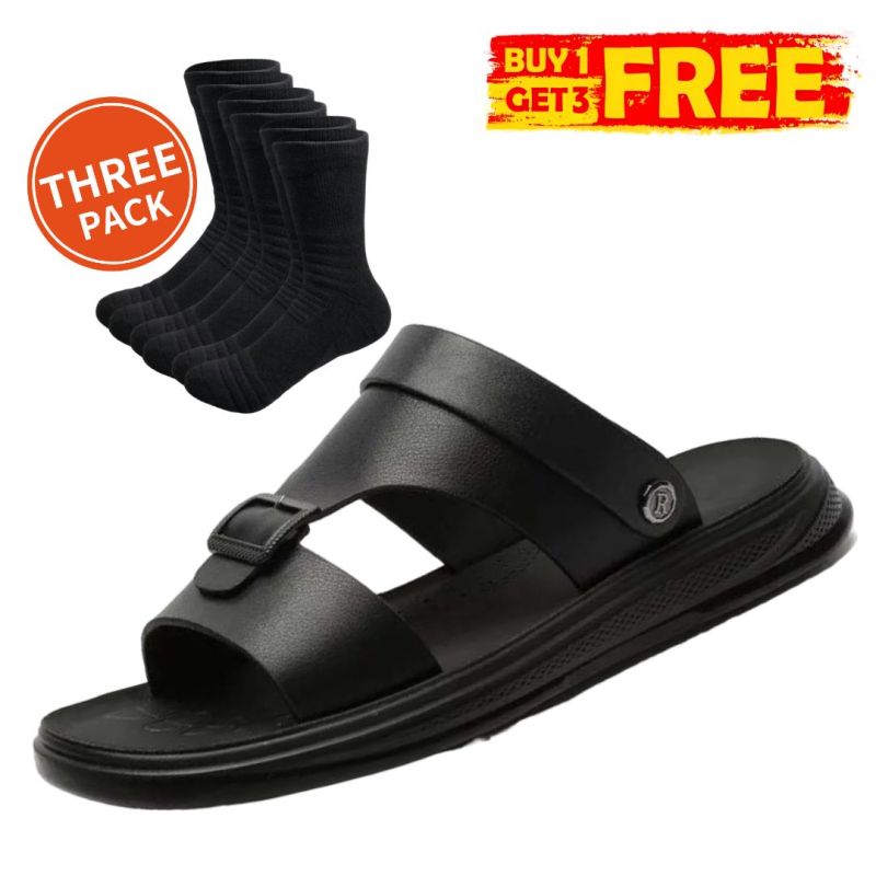 Mens Versatile Open Toe Sports Leather Sandal