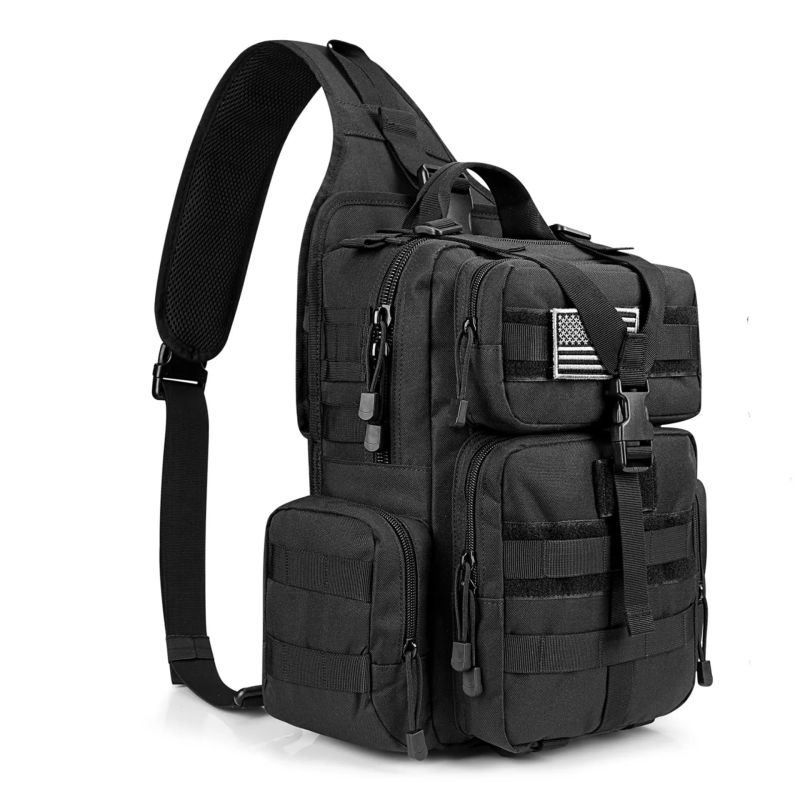 ThreePigeons™ Tactical EDC Sling Bag Backpack with Pistol Holster