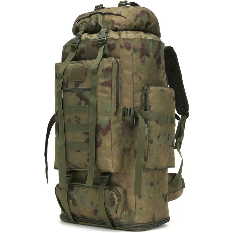 KLZUOPT Hiking Backpack 600D Nylon Camouflage Military Tactical