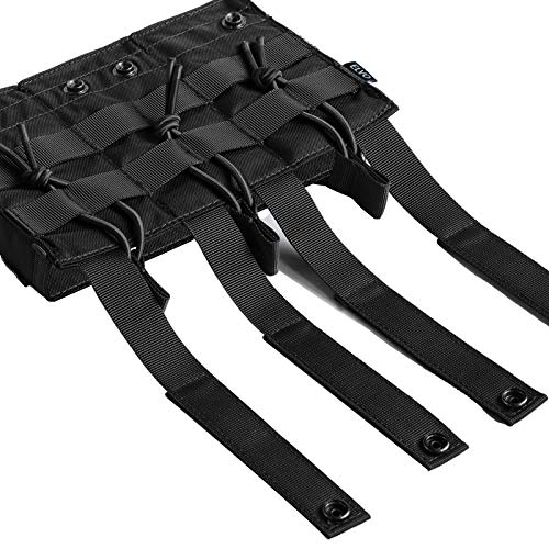 ThreePigeons™   Triple Magazine Pouch for AR-15, M4, AK47 - 1000D Nylon Open Top Carrier for 5.56, 7.62 Rifle Mags