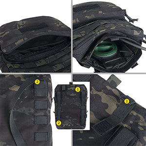 ThreePigeons™ Tactical Backpack Hydration Backpack for 3L Water Reservoir Molle Vest Accessory