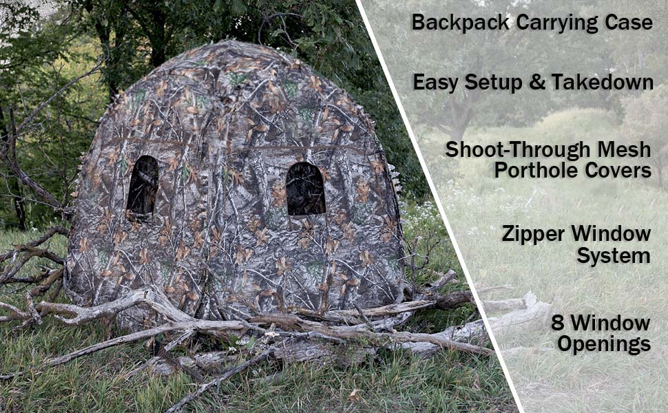 Doghouse Lightweight Durable Hunting Spring Steel Ground Blind 