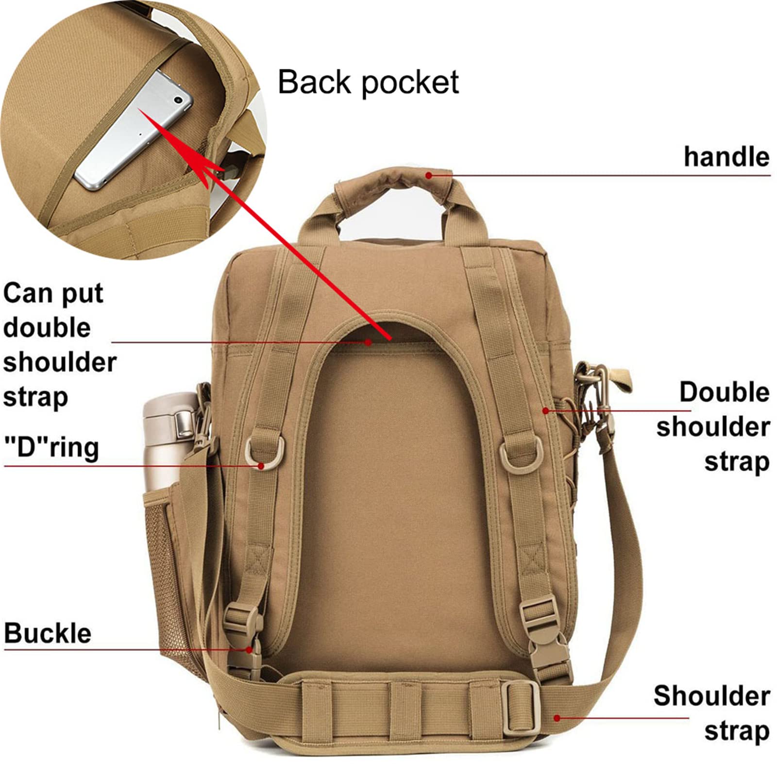 Tactical Camouflage Backpack Shoulders