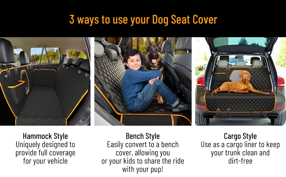 Dog Seat Cover for Back Seat of SUVs Trucks Cars