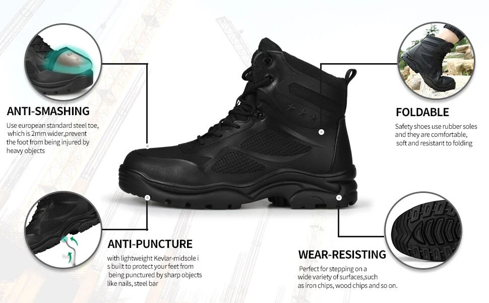 Labor Safety Shoes Cowhide Upper Thick Lint For Winter