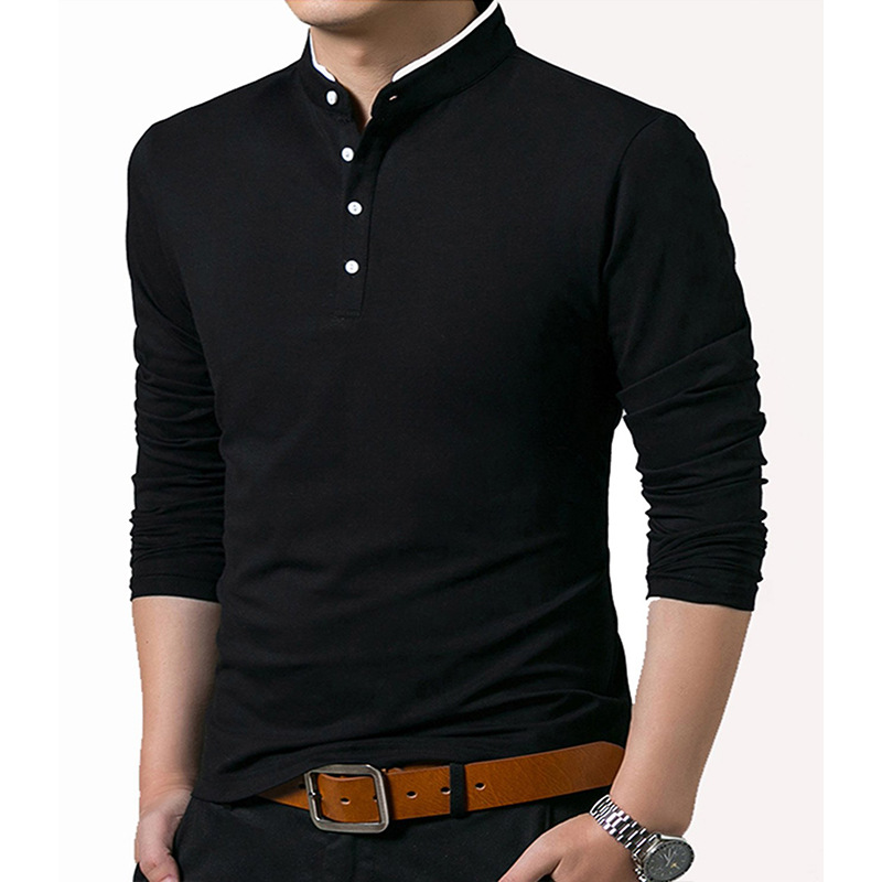 Comfortable Long Sleeve Henley Shirts for Men