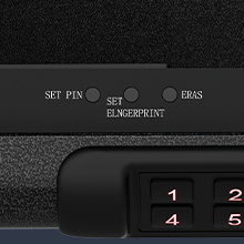 Biometric Gun Safe for Pistol 3-Ways unlock Safe