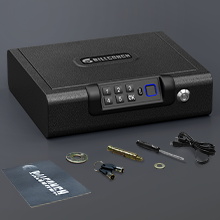 Biometric Gun Safe for Pistol 3-Ways unlock Safe