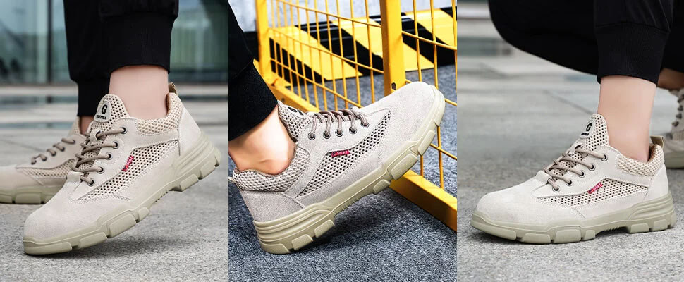 Breathable Mesh Upper Industrial Work Safety Shoes