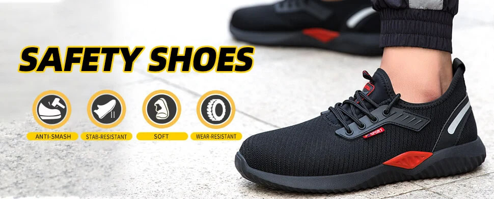 Fly Woven Lightweight Breathable FashionSteel Toe Shoes