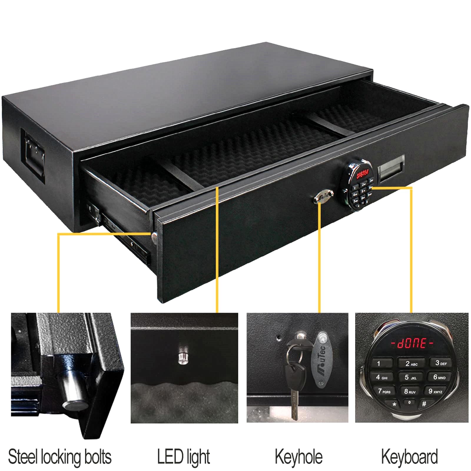 Under Bed Safe Rapid Heavy Duty Gun Safe