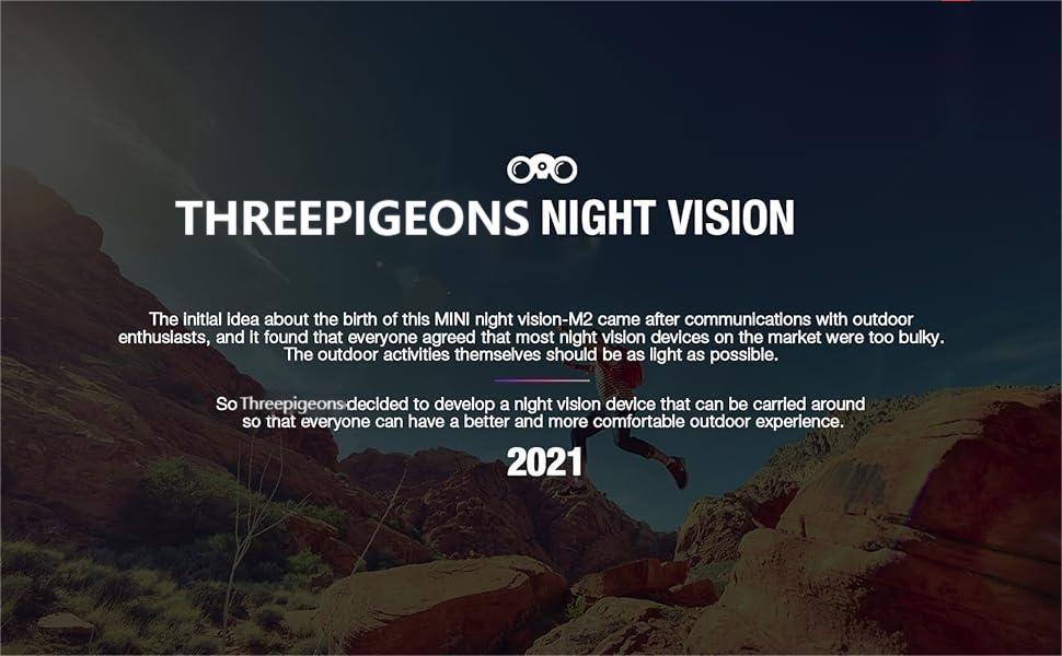 ThreePigeons Mini Night Vision Binoculars 4K